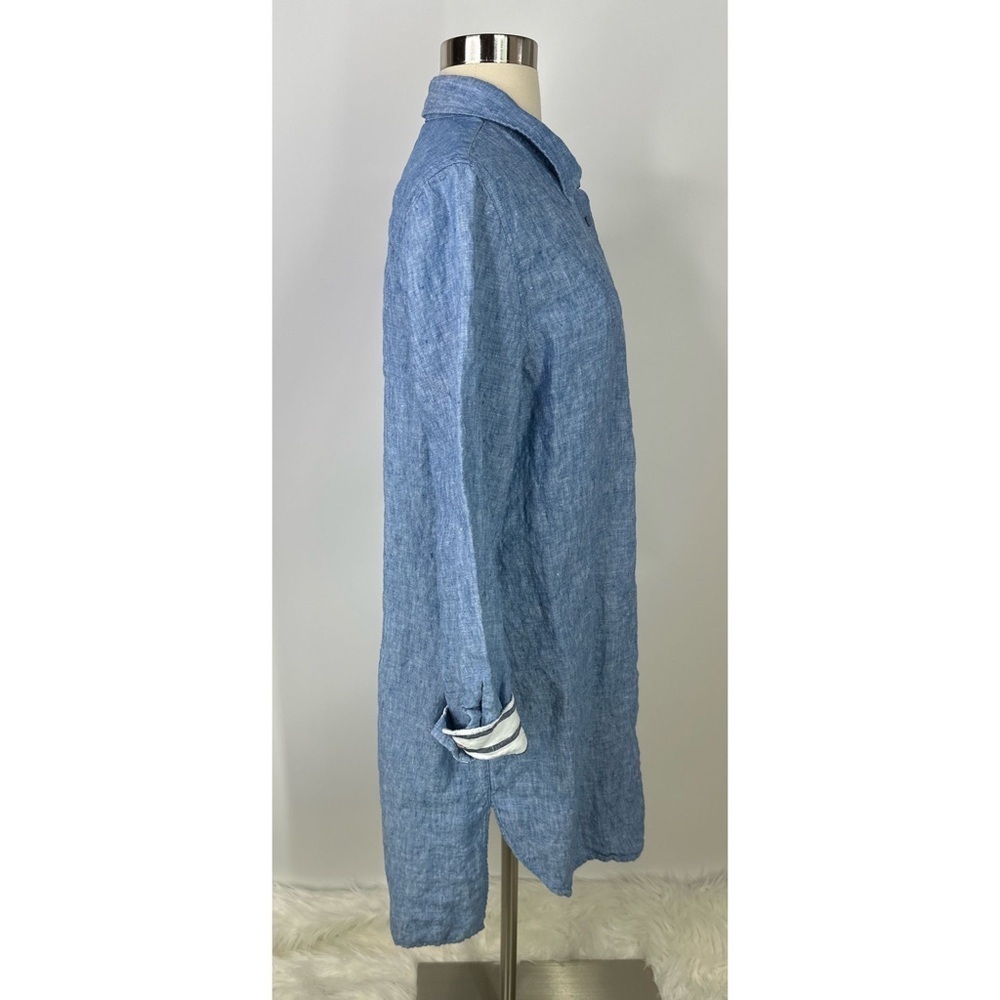 Soft Surroundings Denim Button Down Mini Dress - image 3